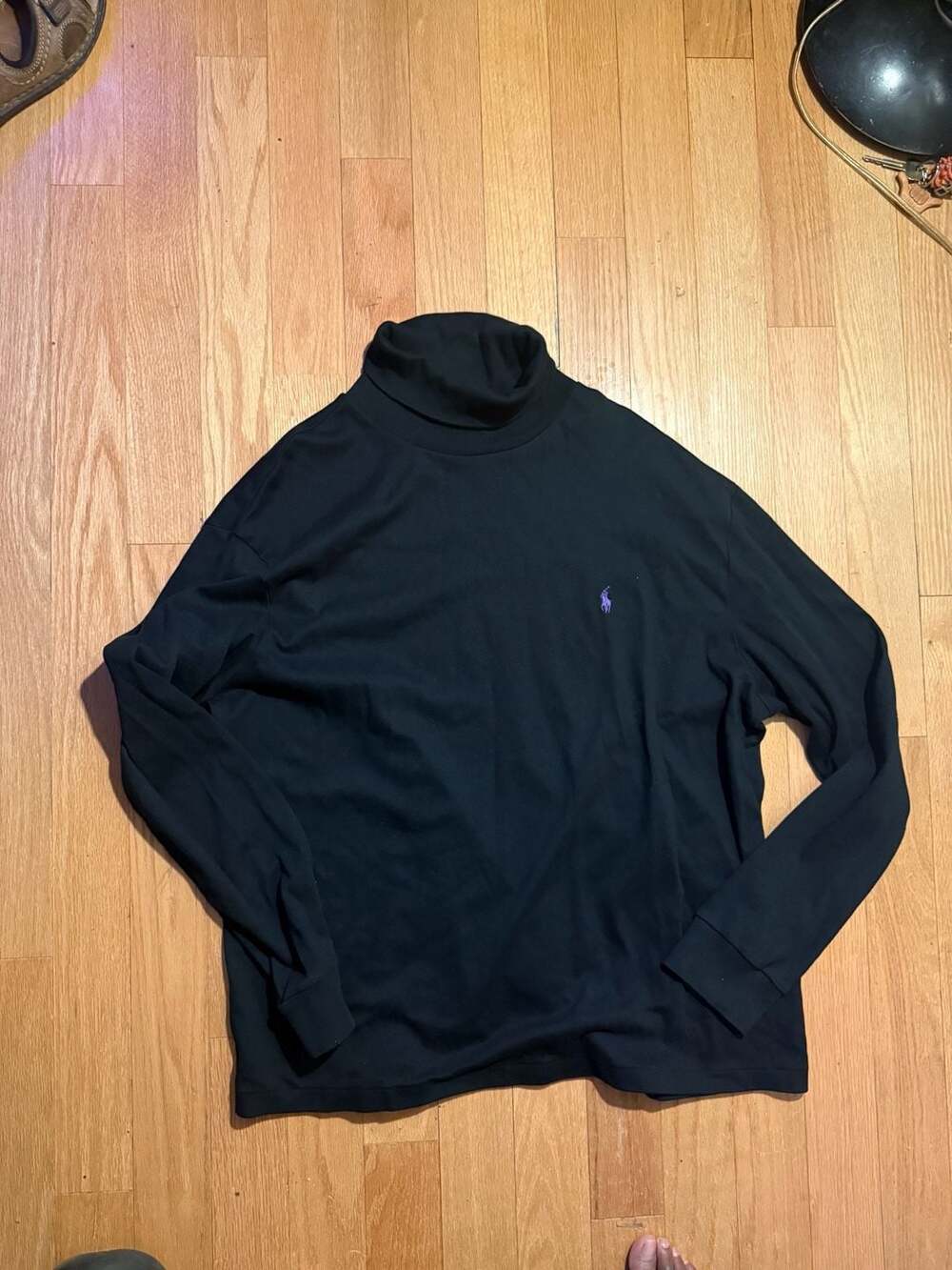 Polo Ralph Lauren Men's Black 100% Cotton Turtleneck Sweater Size XXL